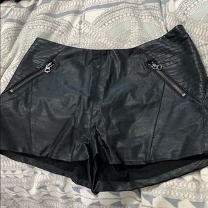 Dolce Vita Black Faux Leather Shorts